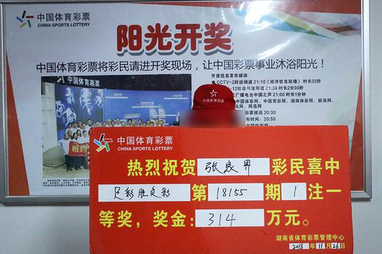 中奖得主领奖照