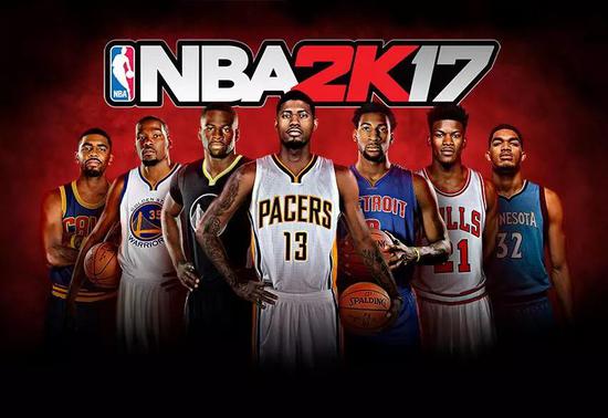 这是去年NBA2K17的宣传画，看七位主角还有几个在原来的球队。