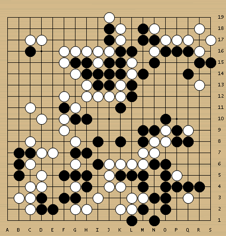 黑1点，谢科考验星阵。