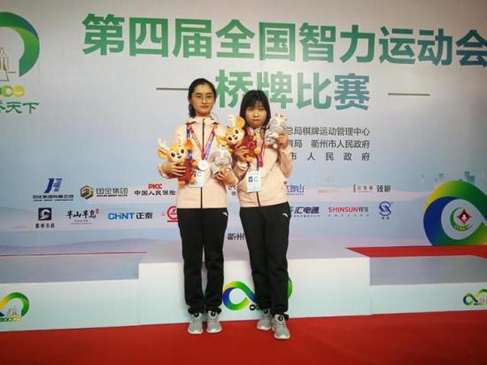 罗丹彤/欧阳婷婷获桥牌青年女子双人赛