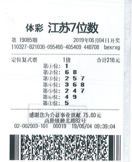 中奖彩票