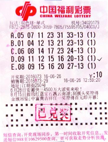 中奖彩票 中奖彩票