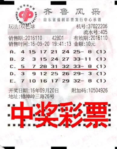 官网合法彩票平台_赛车_时时彩_体彩【官方推荐】东莞彩民连中双色球大奖：709万元与811万元奖金一同到手
