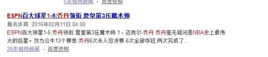 每年的NBA榜单有很多,乔丹却是唯一排名不会进步的球星!