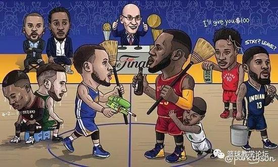 总冠军是谁的?看完这个骑士勇士球迷都怒了_