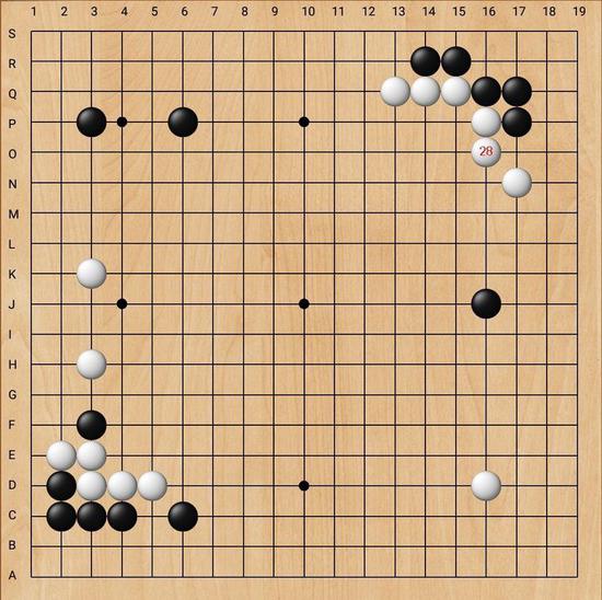 白38军打入右边黑阵,寻求战机。