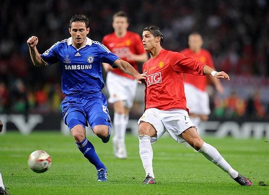 2007-08赛季欧冠决赛,曼联和切尔西上演英超内