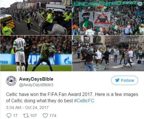 凯尔特人赢得FIFA年度最佳球迷,这是他们最闪光的一些瞬间