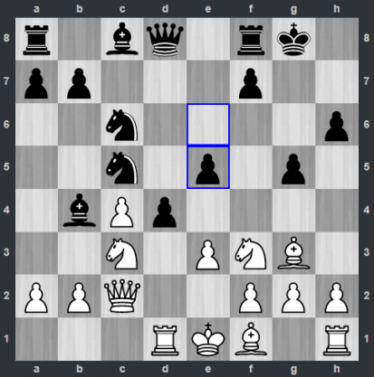 “e5是逼着。当时走得很快，我觉得不得不这么下。可能应该走Be5。肯定是有风险的，临场我也判断不清楚。”