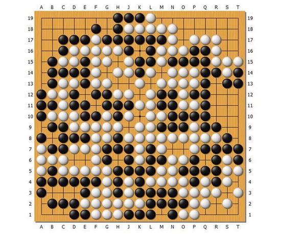 黑白交替落子之后,终局的局面如图1所示。