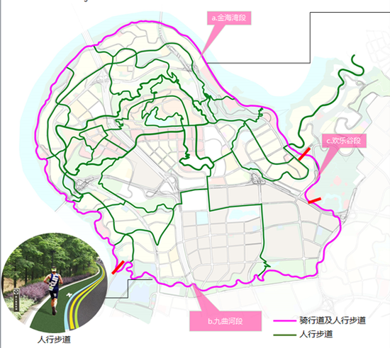 骑行道规划图。两江新区建设局供图 华龙网发