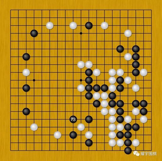图7:黑73虚罩一手,看似破绽百出,却暗藏深意: