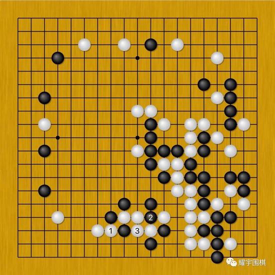 图9：白1若就愣头青断上去呢？黑棋怎么办？