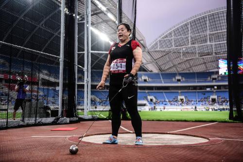 王峥在2019年全锦赛上掷出76米26的本赛季亚洲最好成绩。组委会供图