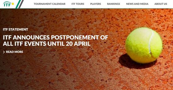 ITF官网截屏