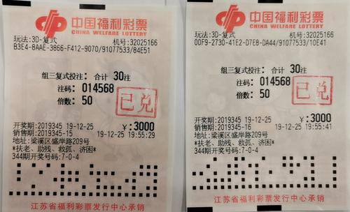 3位彩民合买擒福彩3.46万:中了一次信心爆棚-票