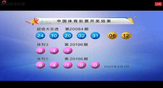 体彩开奖截图