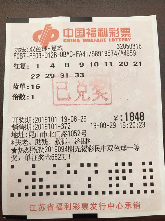 中奖彩票