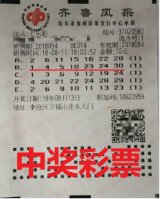 中奖彩票