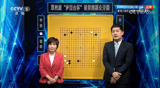 中国围棋协会两位副主席常昊九段、华学明七段在央视直播间解说