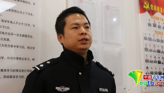 西安市公安局雁塔分局弯江派出所民警寇洪。蔺洁丽摄