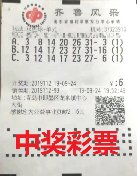 中奖彩票