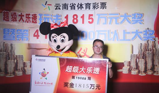 中奖得主领奖照