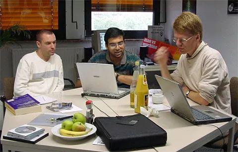 Anand with Matthias Wüllenweber, co-founder of ChessBase
