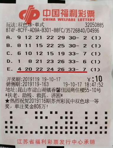 中奖彩票
