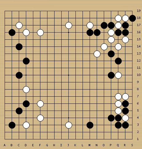 黑5跳出时,白6挤一个显示了刘昌赫当时的实力。
