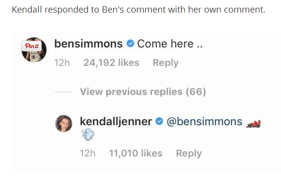 等不及了?Jenner當著一億人的面在Instagram上跟Simmons調情!-黑特籃球-NBA新聞影音圖片分享社區