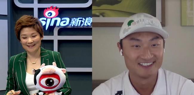 李昊桐(右)和主持人李扬视频连线截图