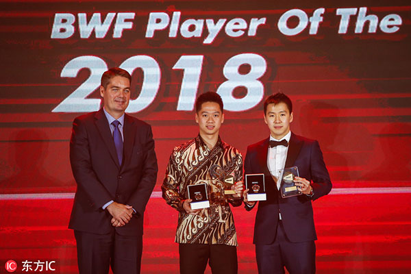 吉迪恩/苏卡穆约获2018羽联最佳男运动员