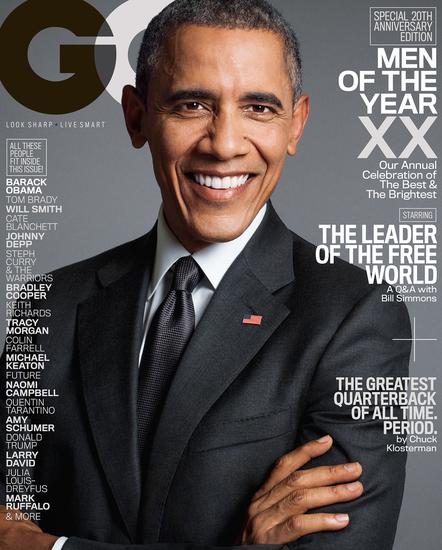 奥巴马被最新一期《GQ》评选为“年度人物”