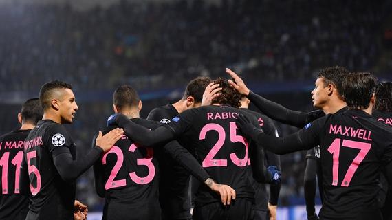 迪马利亚进球 巴黎半场2-0