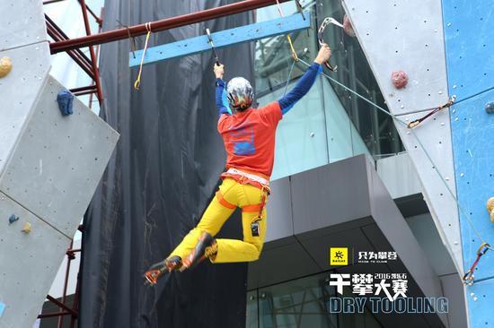 干攀大赛男子组比赛花絮