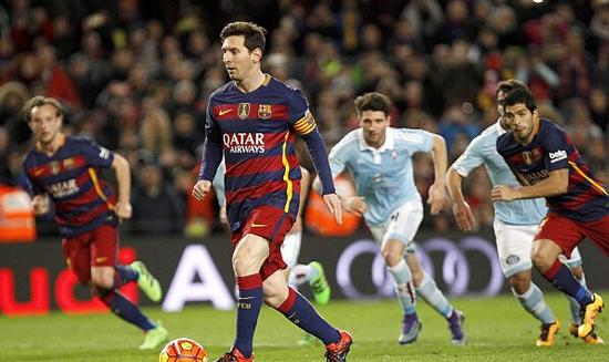 惊呆!巴萨双人点球战术 梅西连点球都传(gif)_西班牙