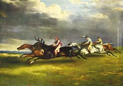 泰奥多尔·热里科油画《艾普松赛马》，一八二一年，法国巴黎卢浮宫藏