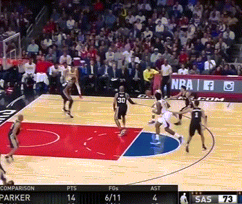 保罗小乔丹空接,追防的格林也是真勇敢呀!