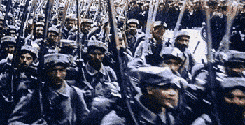法国军队开赴前线（历史影片）