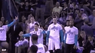 书豪场边耍宝 篮球界的喜剧王-gif