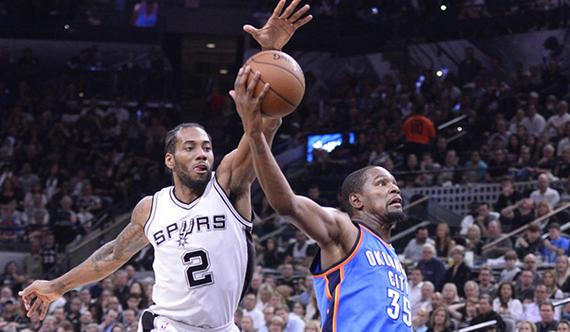 莱昂纳德隔扣威少(gif)