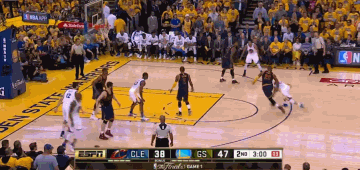 动图-第一人之争!詹姆斯换防封杀库里_nba