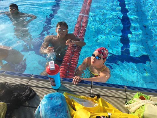 正在澳洲集训的游泳队