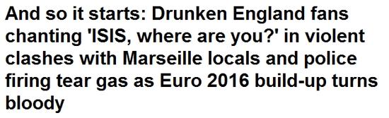 《邮报》：英格兰球迷挑衅恐怖组织