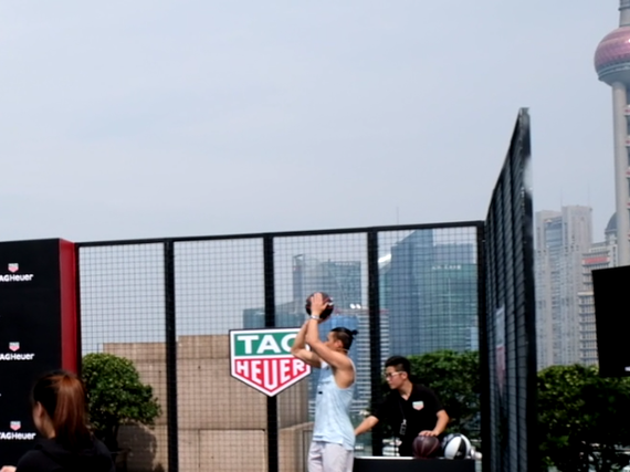 林书豪中国行秀三分