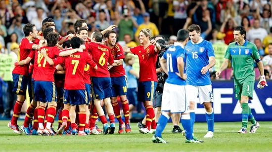 西班牙决赛大胜意大利