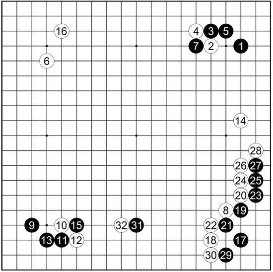 谱15本因坊秀和执黑vs林元美御城碁嘉永5（1852）年11月17日