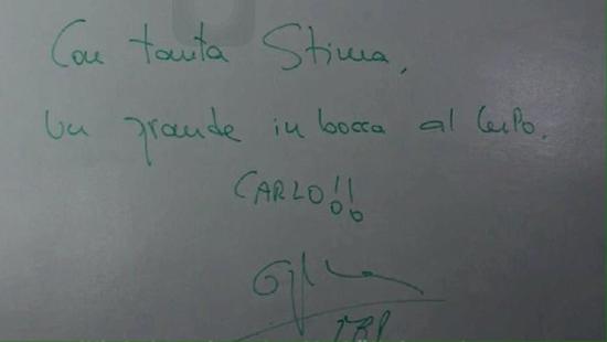 瓜帅留给安帅的小纸条