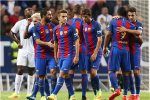 热身赛-梅西2助攻 苏神传射 巴萨4-2胜英超冠军